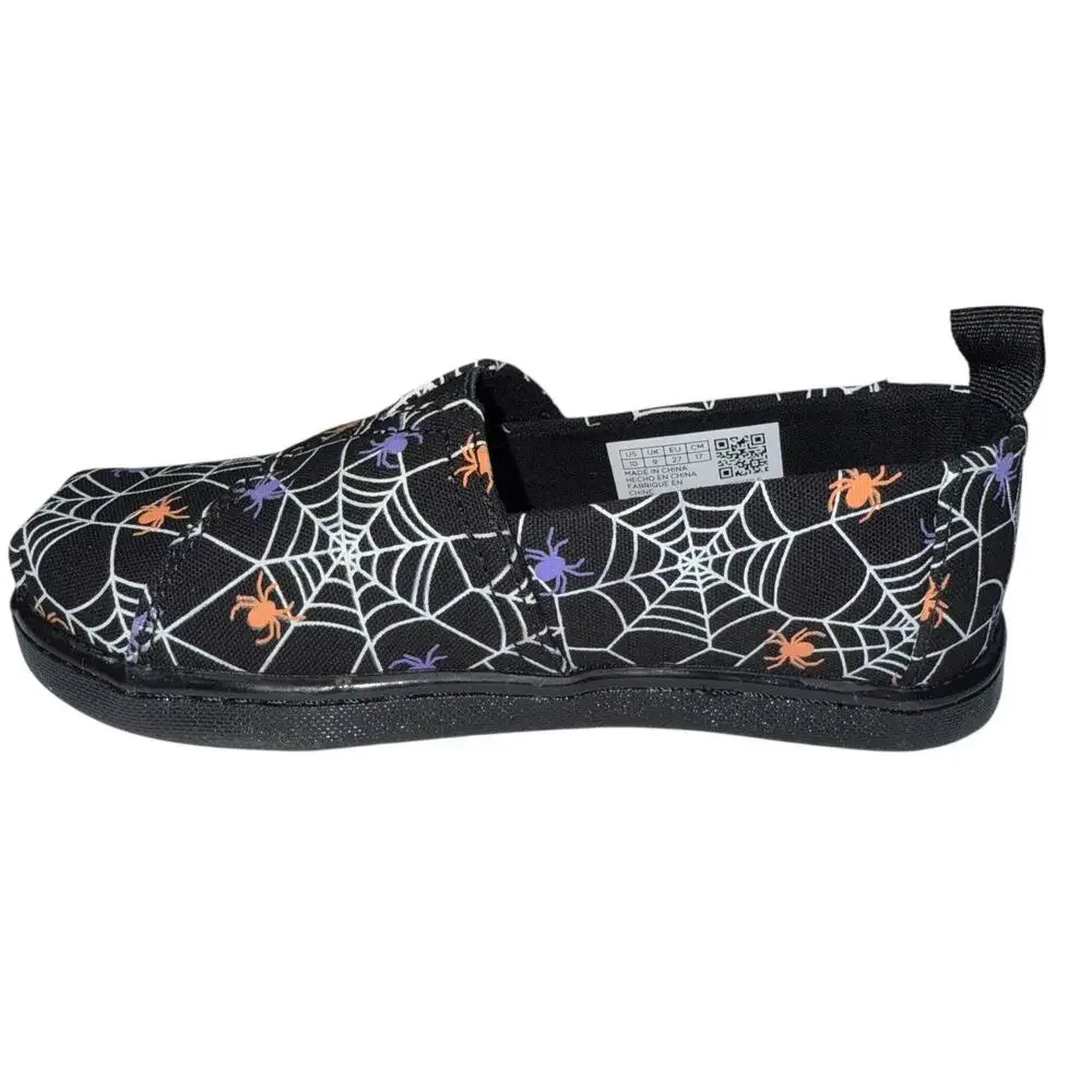 TOMS Little Girls Spiders Alpargata Espadrille Shoes SZ/10